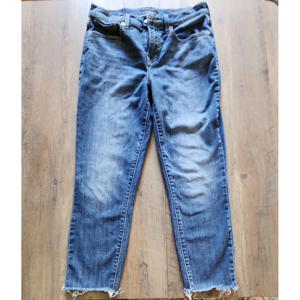 Lucky Brand Women's Medium Wash Stylish Distressed Denim Blue Jeans Size 8/29